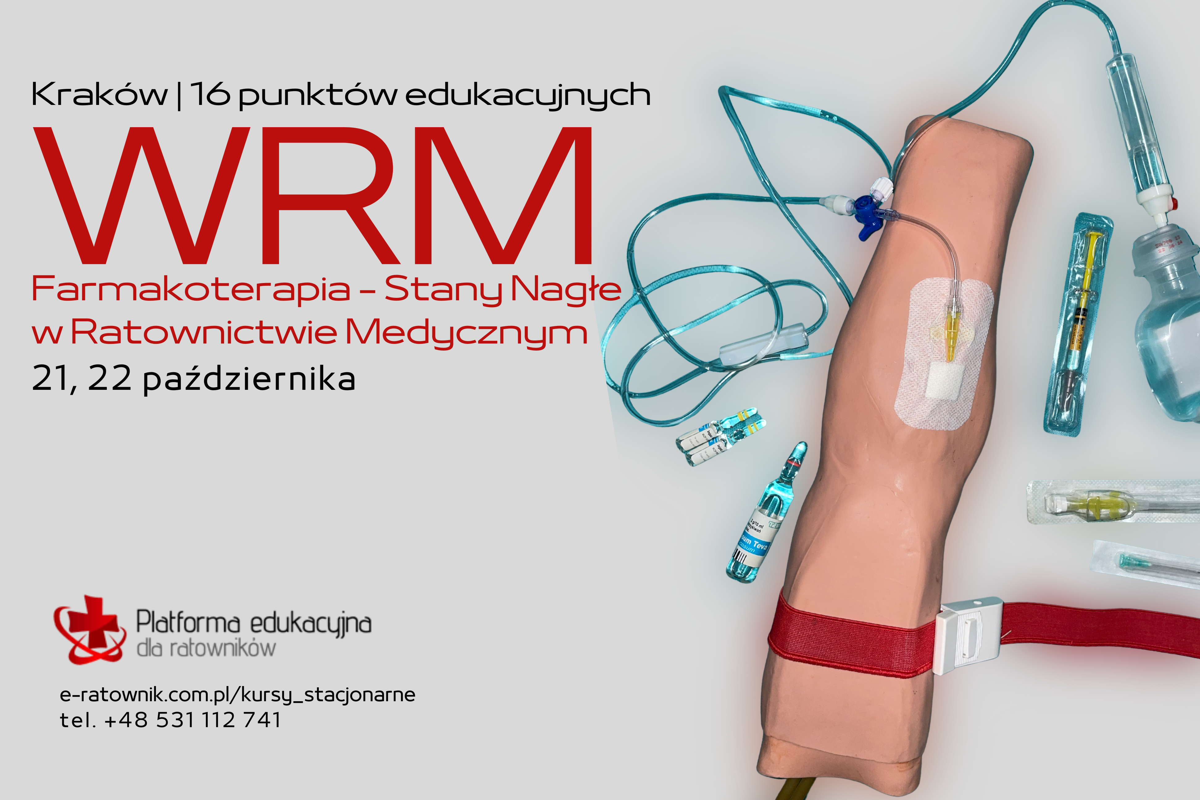 WRM: Farmakoterapia - Stany Nagłe w Ratownictwie Medycznym 21,22 października 2025 r. 